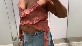 mallu wife trying sexy dresses in trail room and fingering from shopping mall trail room,malappuram, kerala