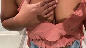 mallu wife trying sexy dresses in trail room and fingering from shopping mall trail room,malappuram, kerala