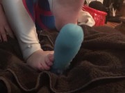 D.Va gives Bad Dragon Footjob with Big Finish