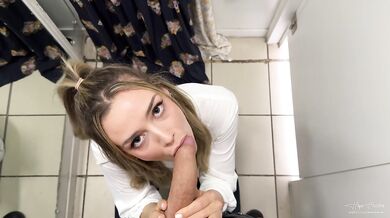 Blonde Sales Babe Hope Heaven Destroyed in Supermarket Rough Fuck