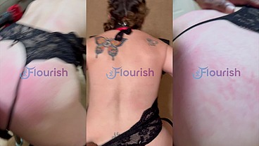 Flourish Fetish: Suzy gets Flogged and BBC Anal on Obedience Bench