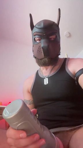 Flash light and Puppy