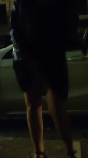 Pussy Flash - Hot teacher flashing the wet pussy to many people on the street public on our way home from work&hellip;   Clip 1