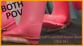 LittleShoes - Cock Crush Pink Hunter Boots SIze 34 | 030C