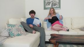 Stepmom helps study with ass and pussy