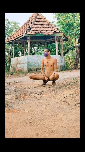 Mature Russian Grandpa Masterbating Outdoor