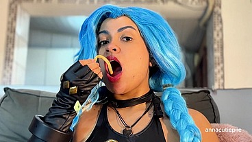 Jinx Cosplay Eating Fetish – Belly Sounds, Burps and Vore Fantasy