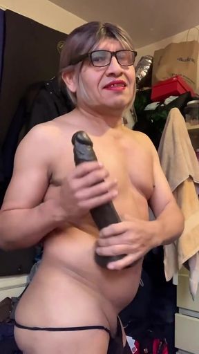 Showing My 12" Dildo Gift