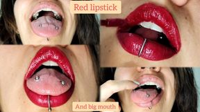 Red lipstick and big mouth