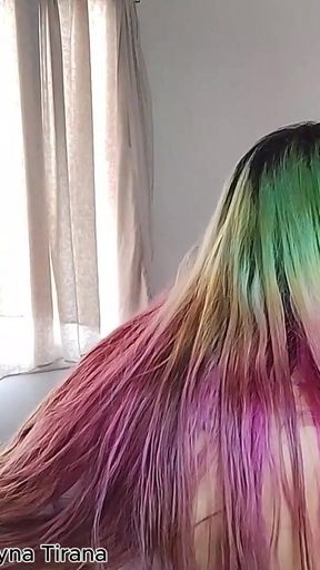 I used Reyna Tirana's ass as a drum!! Facesitting, triple kiss and spanking in this backstage Streaming with&hellip;   Clip 2