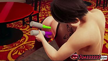 Sasha's Nylon Bodysuit Hentai - Double Penetration and Squirt