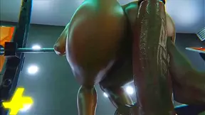 Voluptuous Hentai Vixen Impaled on Huge Dick for Messy Anal Creampie