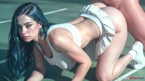 a pretty student doesn t really like p.e., so the teacher made her stay after class so she could suck his dick in exchange for a good grade. [ai]