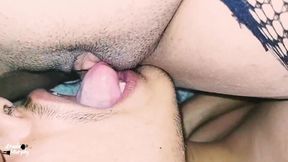 Bad Kitty welcomes excited by having her drenched and juicy pussy licked