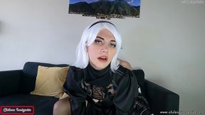2b nier automata 3d hentai - uncensored real cosplay - facial cumshot