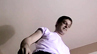 JoeSchmoeXXX.com - Horny amateur dude strokes his fat dick and gets a blowjob