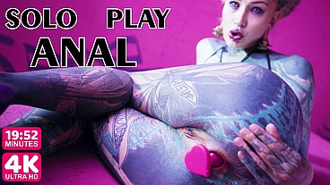 tattoo ANAL solo finger masturbation - BUTTPLUG collection, ATM, anal gapes (goth, punk, alt porn) ZF205