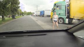Real BITCH Picked up Between Trucks & Get Paid for Sex