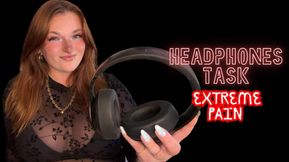 Headphone Task - Extreme Pain Painful Torment Hurt Headphones Painful Verbal Humiliation Slave Training Degradation Tasks Loser Beta Bitch
