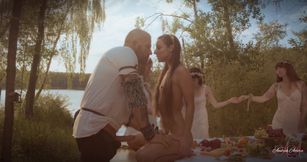 The Offering of Four Horny Nymphs Outdoor Orgy