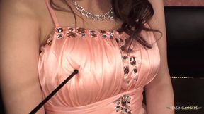 A sexually explicit scenario unfolds in which an Asian woman engages in oral sex with her partner in a restaurant, followed by a