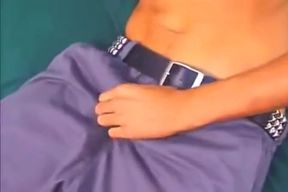 Straight surfer jacks off for gay camera crew