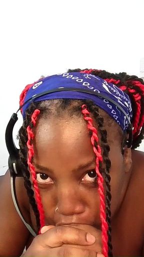 This Little Ghetto Ebony Thot Loves Spending the Night in Her Room Deepthroating the Dildo She Needs Cum in Her - Mastermeat1