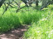 Pale Redhead Hikes Nude And Spreads Herself Open On Trail - Pepper Starks