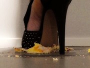 Cup cake food crush with spikey high heels