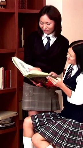 Spectacular lesbian cuties love anal sex after their long and boring classes   Clip 1