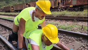 The workers went hard at lunchtime, they fucked their passive colleague and gave him lots of milk for dessert (teaser)