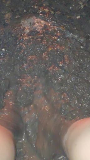 Backyard Moment in Mud Barefoot 2