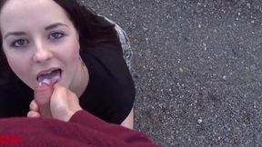 Hot Brunette Loves Cum in her Mouth