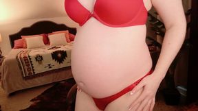 30 Week Pregnant Big Belly Jiggle Slap Bounce + Balloon Inflation