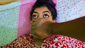 Desi Stepbrother holds stepsister's mouth, they have sex Indian Bhabhi Hardcore Sex