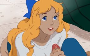The Secret of the House #18: Hot Blonde Trains Herself to Give a Blowjob for the First Time