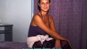 a girl called dorka tries out for porn in a hardcore fuck scene