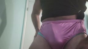 Masterbating in many different satin panties!