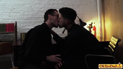 Priest gets ass fucked by his partner hardcore bareback