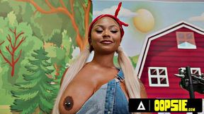 Horny Lesbian Farmer Milks Two Sexy Trans Eva Maxim And Izzy Wilde
