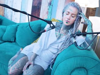 I talk about K - Kindness - ASMR podcast SFW talking punk slender gal dreadlocks tattoo model inked angel