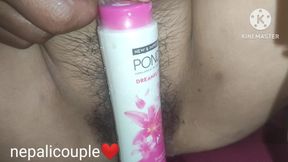 I Put a Tiny Bottle Inside My Pussy. Puti Chilaayera Hairaan Bhayo Malai