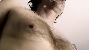 ”Mature dude displays his enormous cock out”