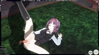 3D ANIMATED Konno Yuuki Gets Boned into the Yard and Takes a