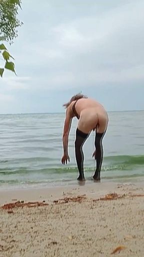 Baby Posing with Beautiful Nature and Surprise in the Ass