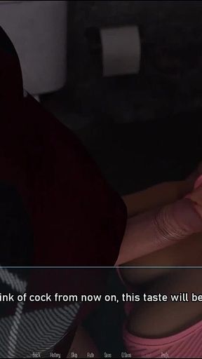 Fat Old Man Cums on Her Face After She Sucks Him off