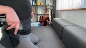 Dogystyle cumshot with finger in my ass