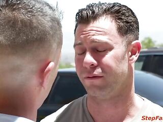 Stepdaughter Mackenzie Mace loves to be stripped ifo her stepdad all the time.This time the teen desires his ally to bang her right in front of him