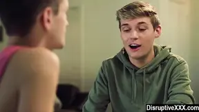 Step Uncle Threesome with Step Nephew and His Buddy in Taboo Gay Sex Scene