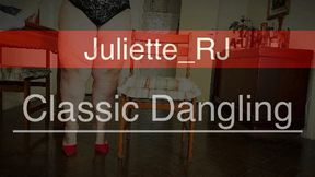 Juliette-RJ Dangling on Sexy Stiletto Mules and Perfect Red Nails - DANGLING - RED NAILS - BBW - THICK THIGHS - BBW LEGS - SOLES - FOOT FETISH- STILETTOS FETISH